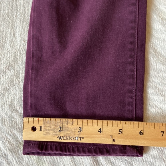 ANN TAYLOR Modern Jeans Pants Skinny Straight Purple Plum Denim Stretch - Picture 11 of 11